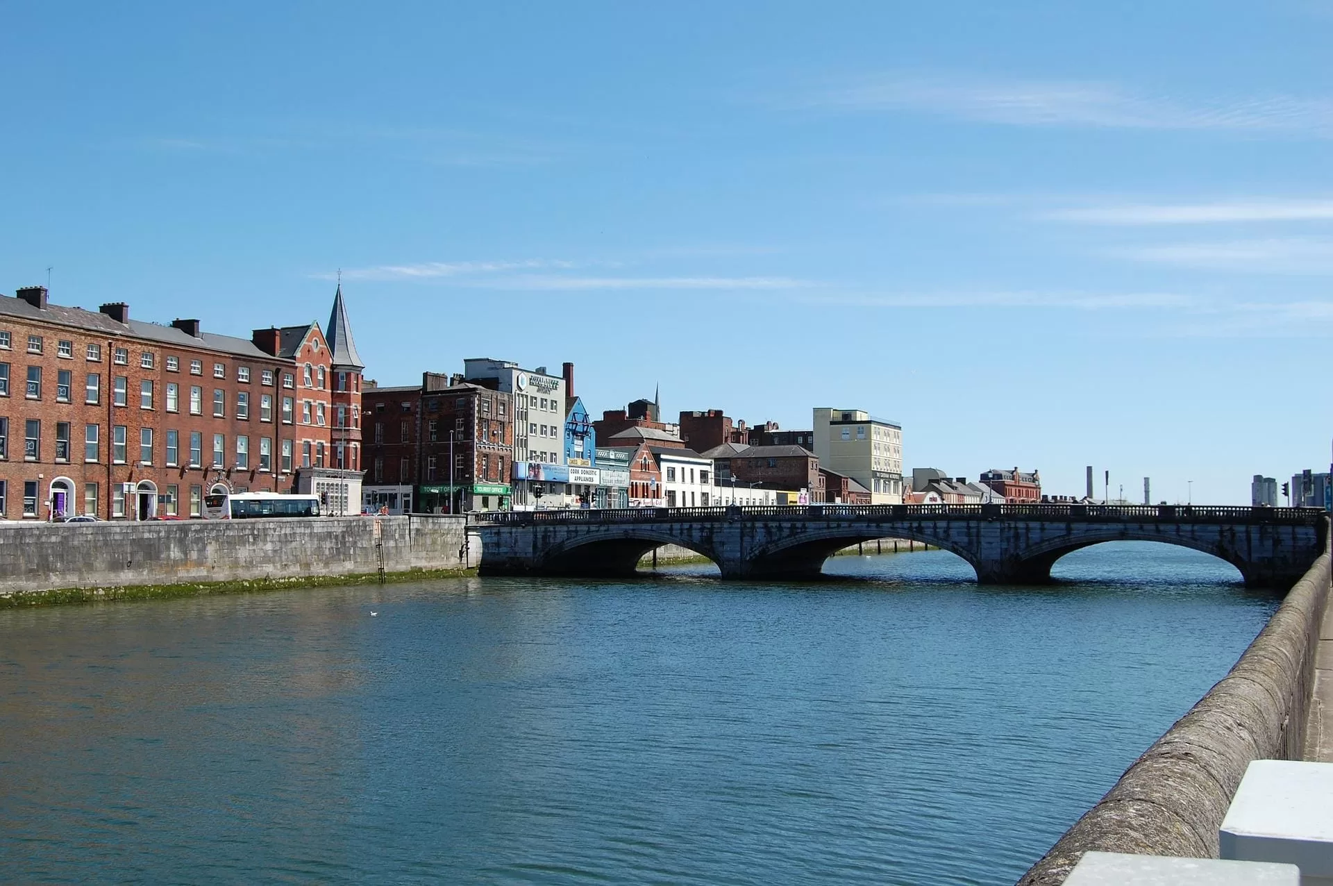 View over Cork city, Ireland, where international students find part-time work